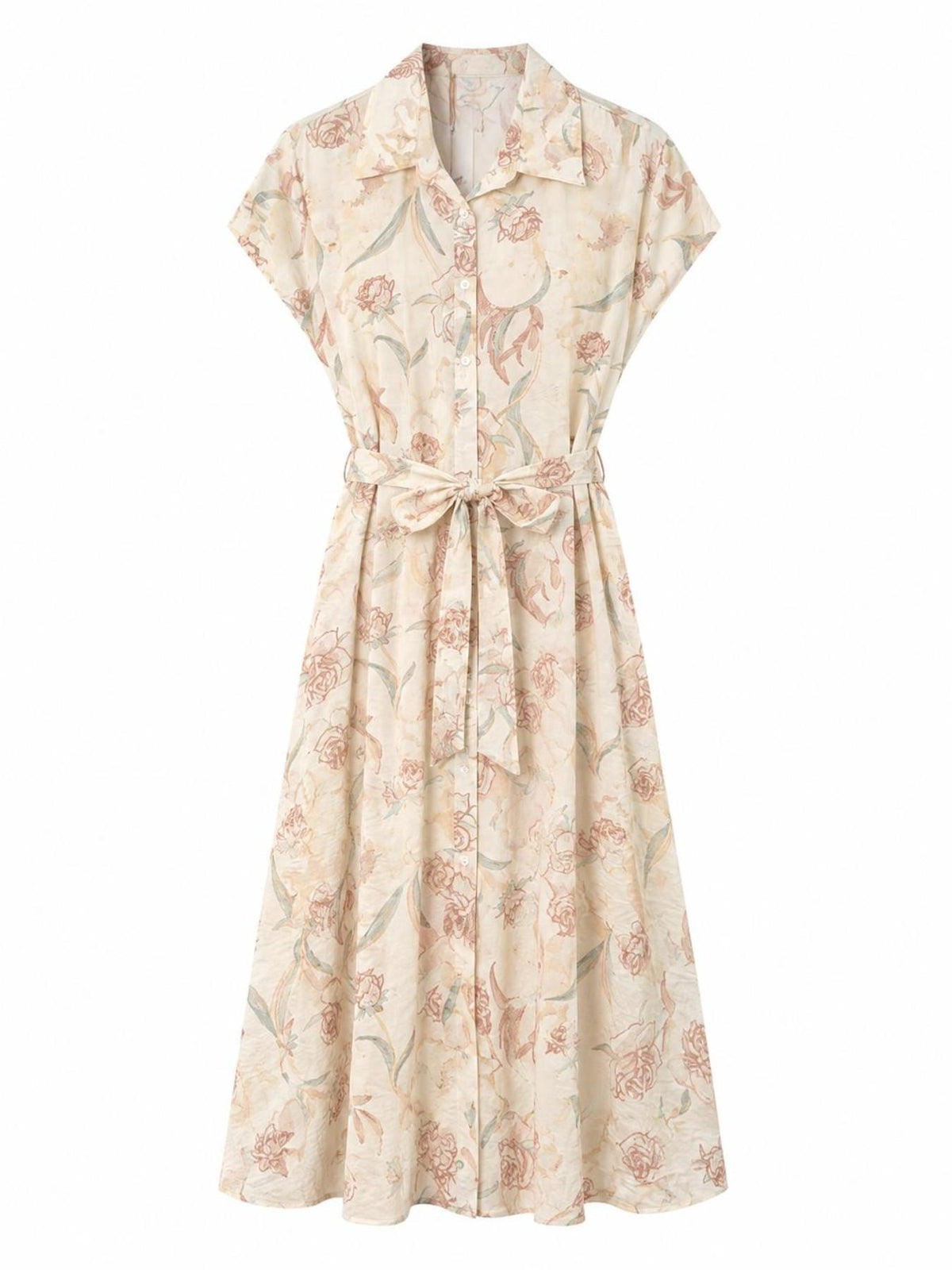 Abito Camicia Midi a Fiori | Look Elegante Estivo