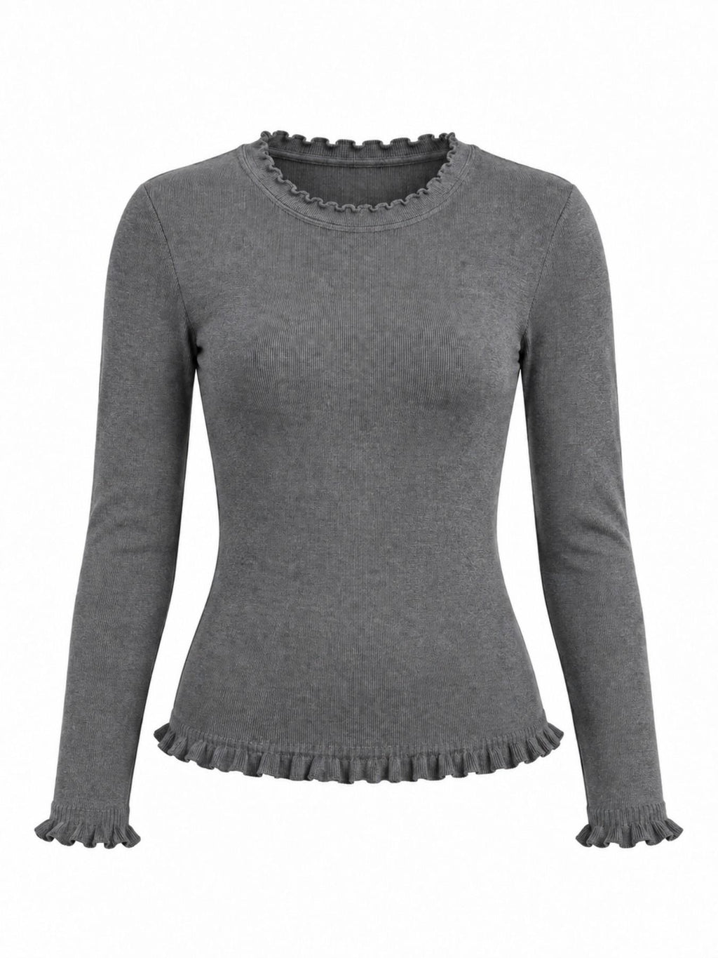 Maglia Slim a Maniche Lunghe con Girocollo | Stile Casual
