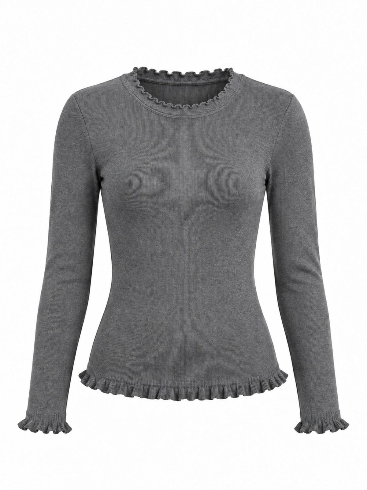 Maglia Slim a Maniche Lunghe con Girocollo | Stile Casual