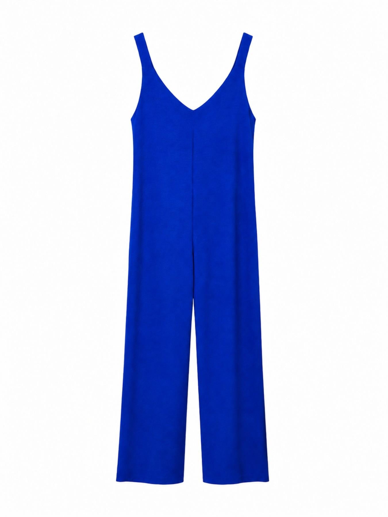 URBANREVERSE Women Flowy Maxi Jumpsuit Sleeveless Loose Fit Dress Minimal Chic Elegant Relaxed Silhouette Lightweight Summer Dress Soft Draped Casual Vacation Beach Style Everyday Comfort Feminine Fashion Made in Italy