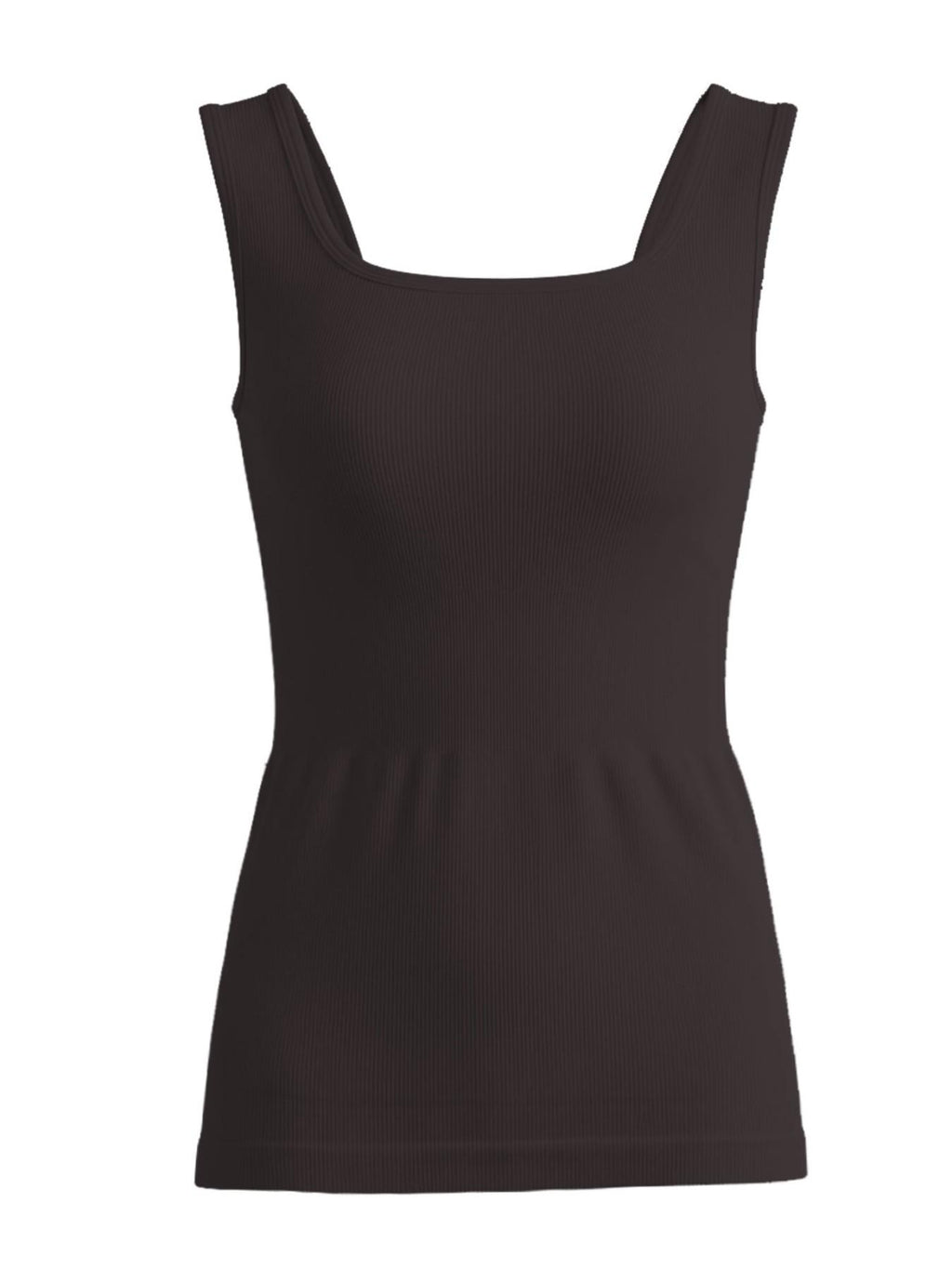 UC Women's Ribbed Seamless Tank Top, Square Neck Stretch Fitted Underwear, Versatile Basic Style, Comfortable and Stylish