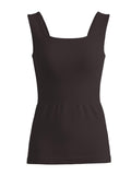 UC Women's Ribbed Seamless Tank Top, Square Neck Stretch Fitted Underwear, Versatile Basic Style, Comfortable and Stylish