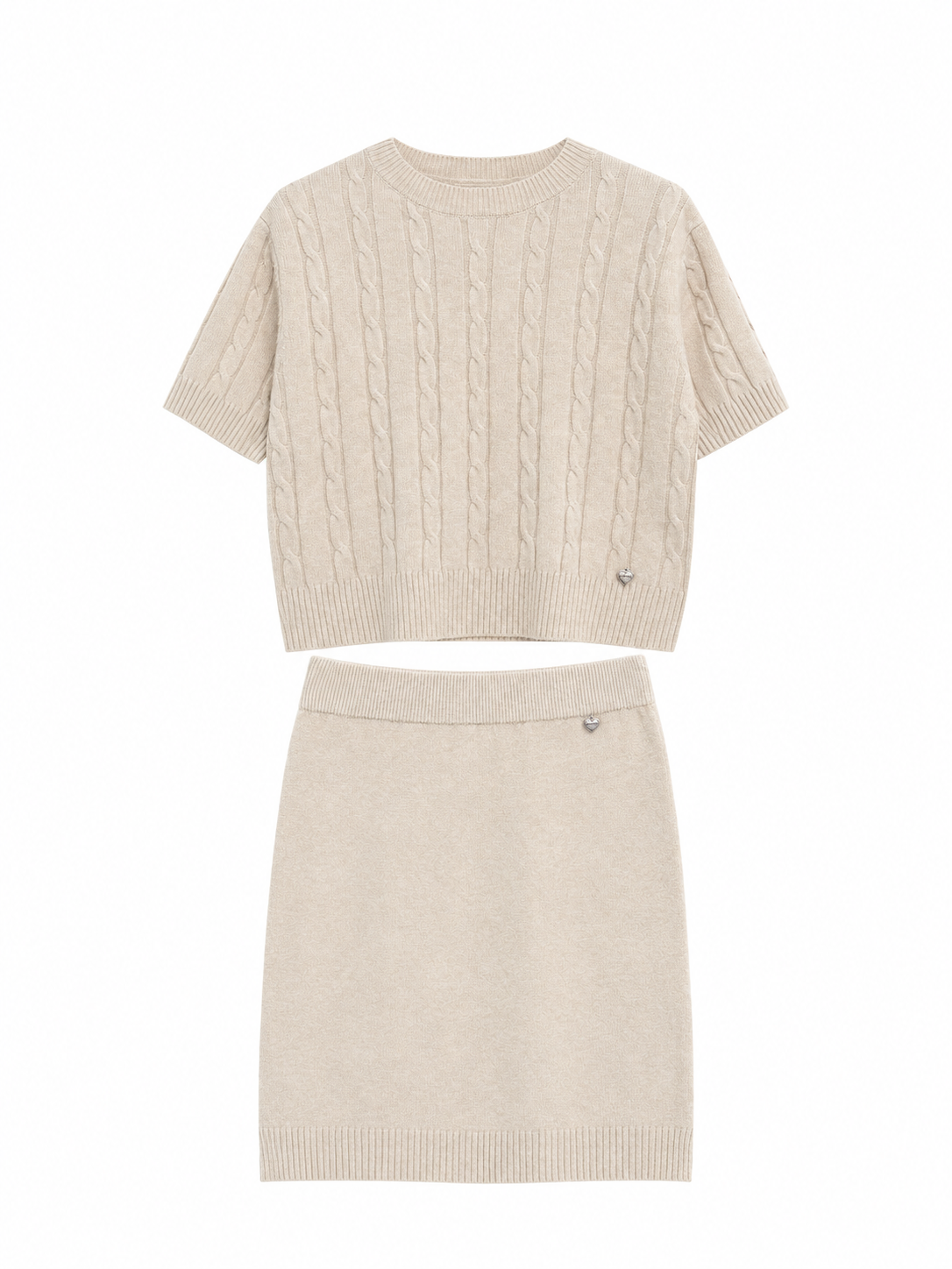Knitted Set with Top and High-Waist Skirt | Casual Style