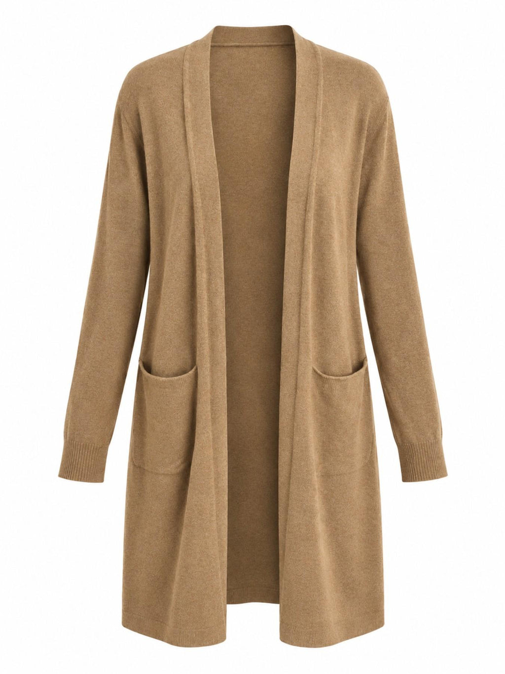 Cardigan Lungo a Maglia con Tasche | Stile Casual