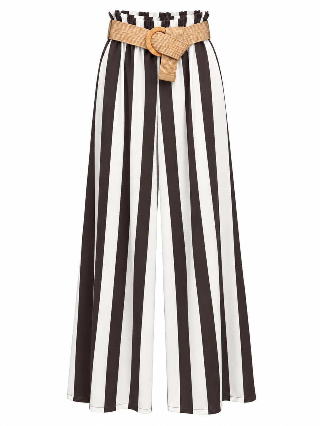 Pantaloni a Righe Verticali con Gamba Larga | Stile Casual