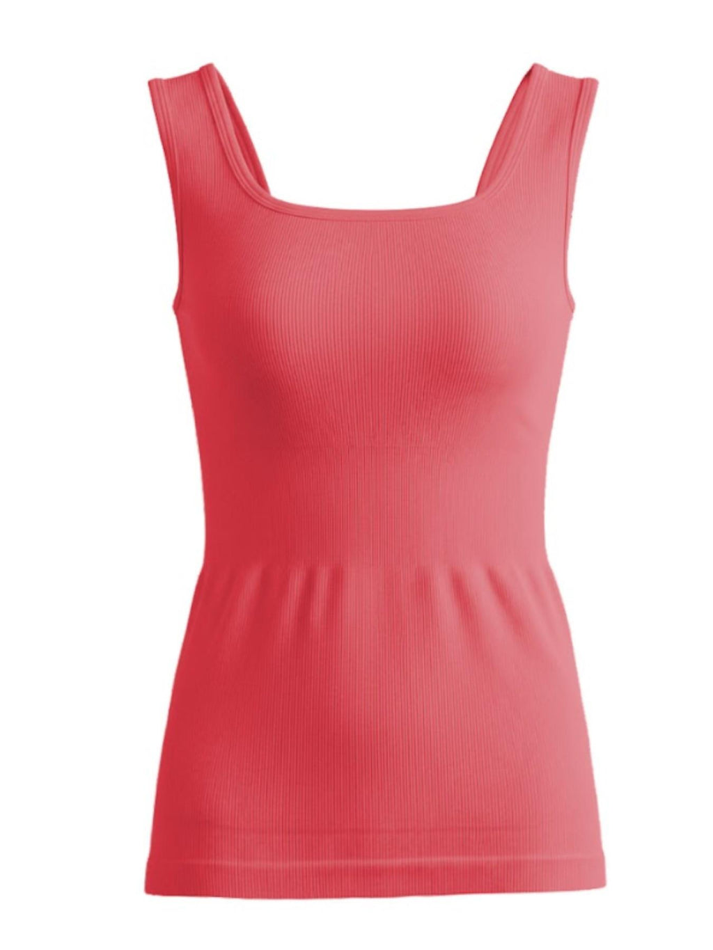 UC Women's Ribbed Seamless Tank Top, Square Neck Stretch Fitted Underwear, Versatile Basic Style, Comfortable and Stylish