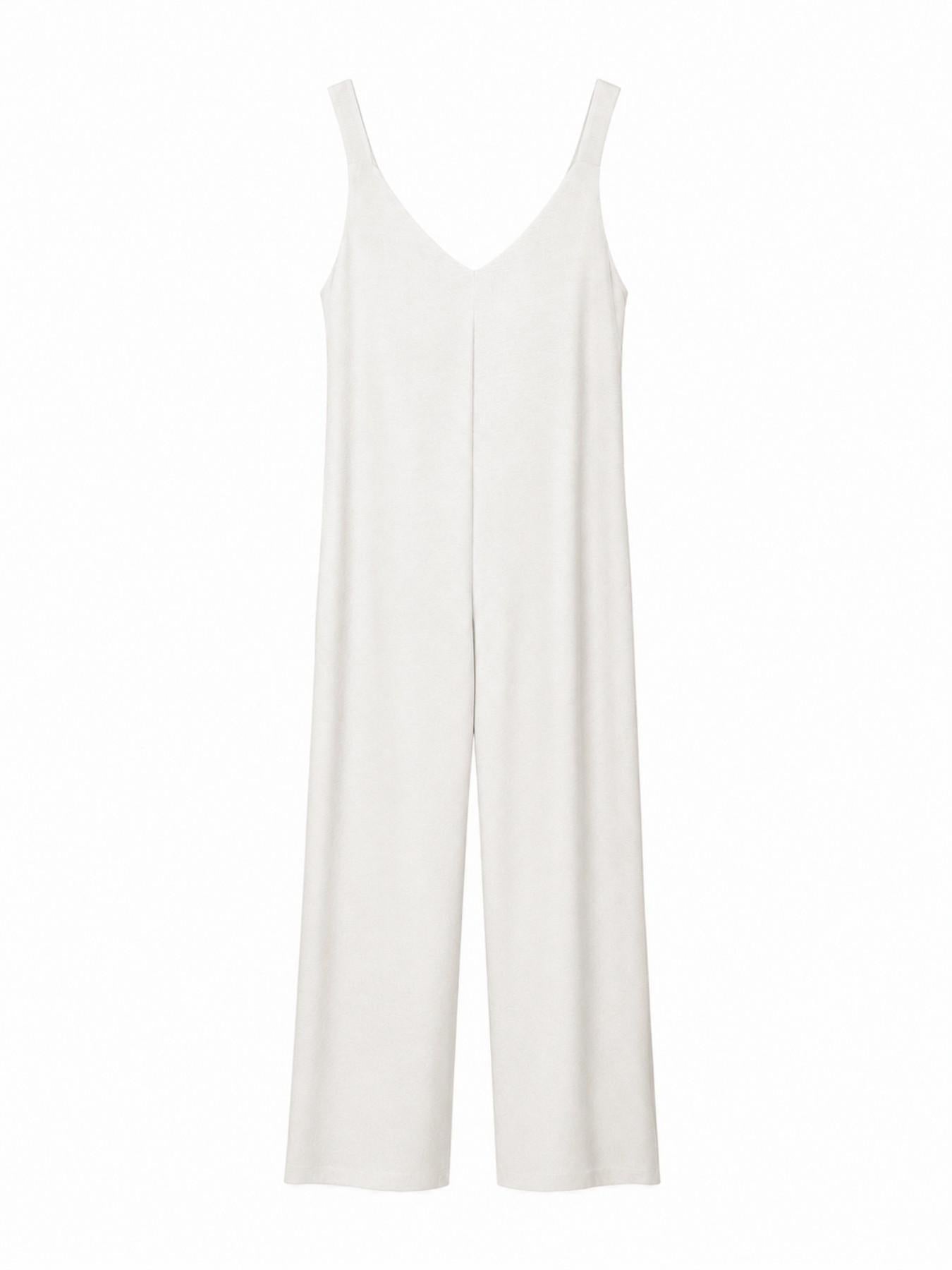 URBANREVERSE Women Flowy Maxi Jumpsuit Sleeveless Loose Fit Dress Minimal Chic Elegant Relaxed Silhouette Lightweight Summer Dress Soft Draped Casual Vacation Beach Style Everyday Comfort Feminine Fashion Made in Italy