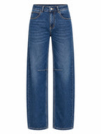 Jeans a Vita Alta con Gamba Larga | Stile Casual