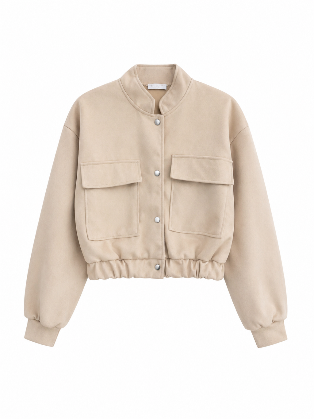 Giacca Corta con Collo Alto e Grandi Tasche | Stile Casual