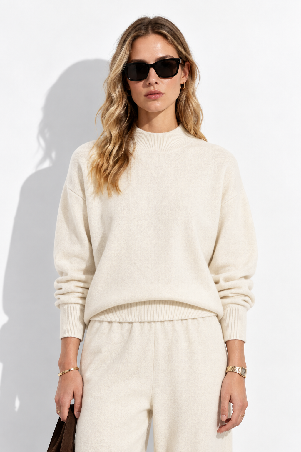 Completo a Maglia con Top e Pantaloni Largo | Stile Invernale
