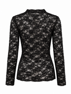 Top in Pizzo con Colletto Mandarino e Nodi | Stile Elegante