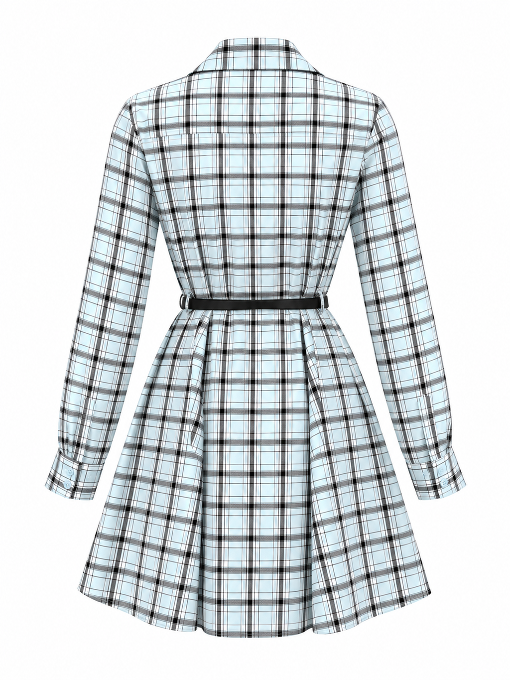 Abito Camicia a Quadri con Cintura | Stile Casual