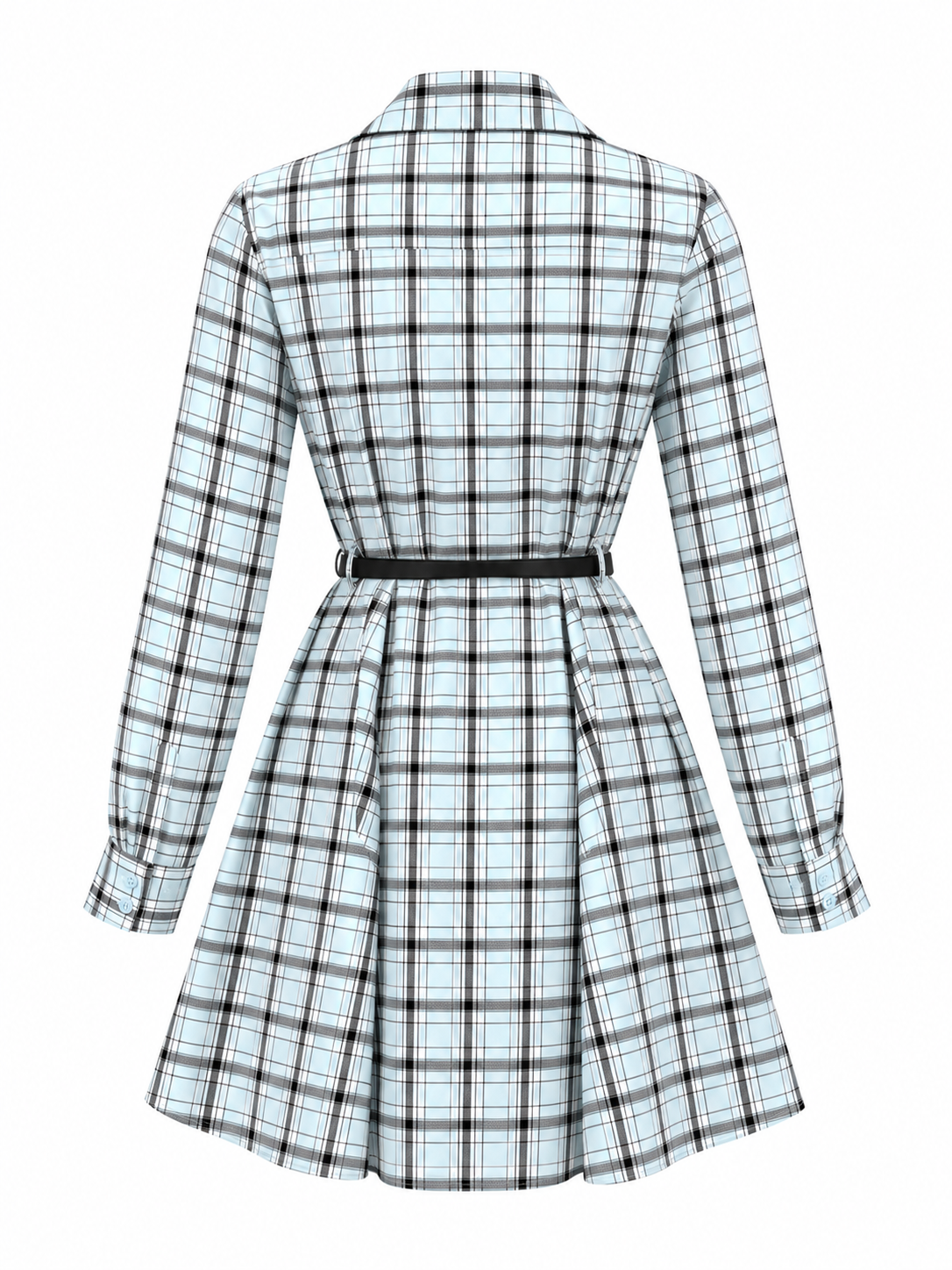 Abito Camicia a Quadri con Cintura | Stile Casual