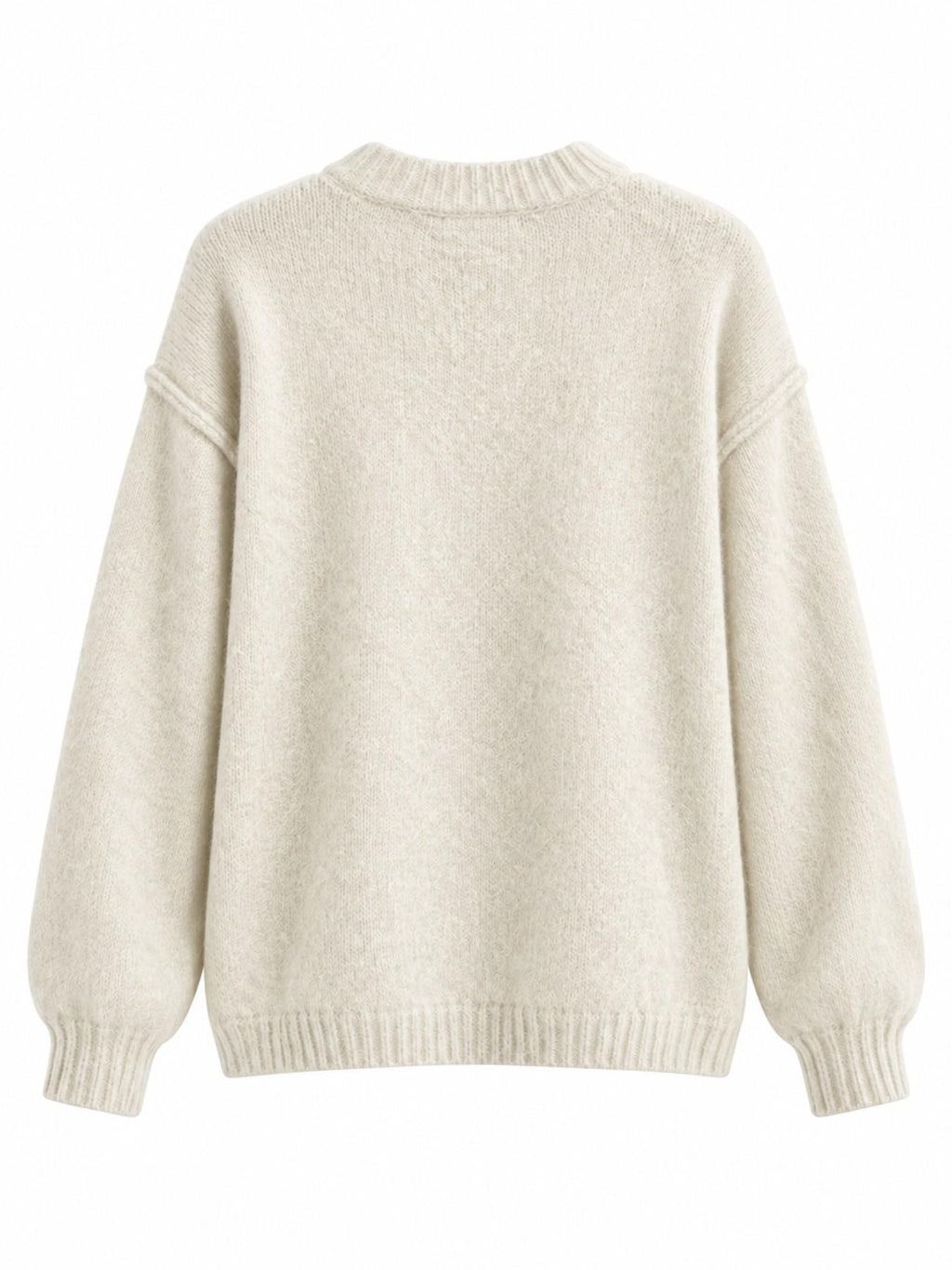 Cardigan a Maglia con Girocollo e Bottoni | Stile Casual