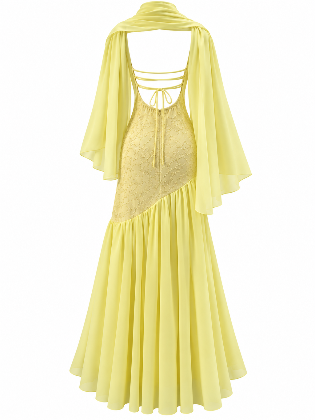 Abito Maxi Senza Spalline con Scialle | Stile Elegante