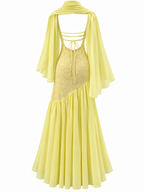 Abito Maxi Senza Spalline con Scialle | Stile Elegante