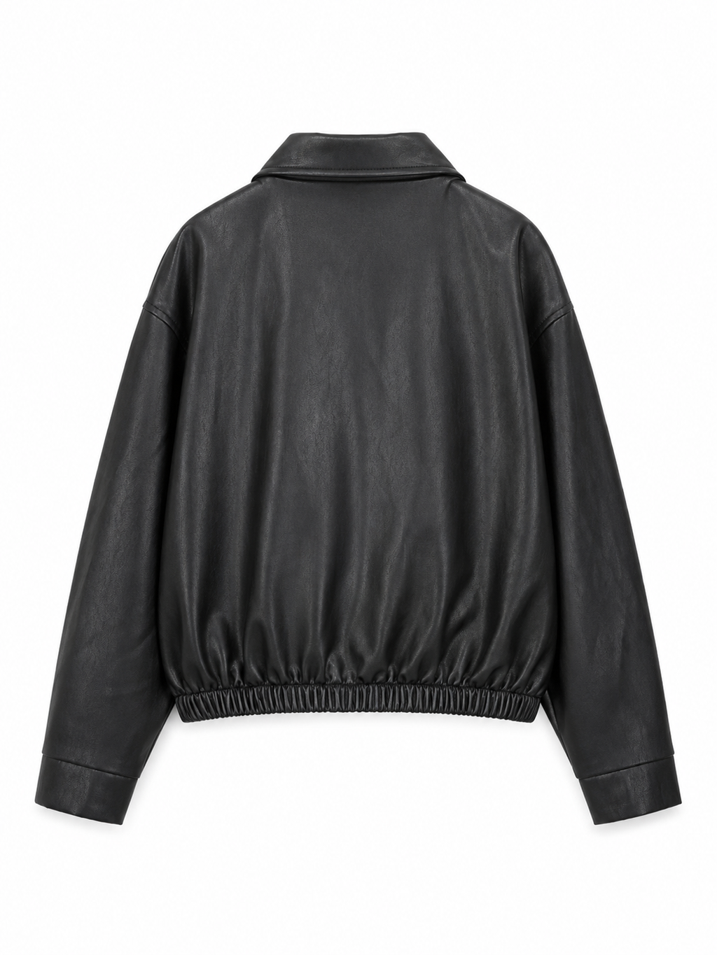 Faux Leather Jacket with Chest Pocket | Casual Style