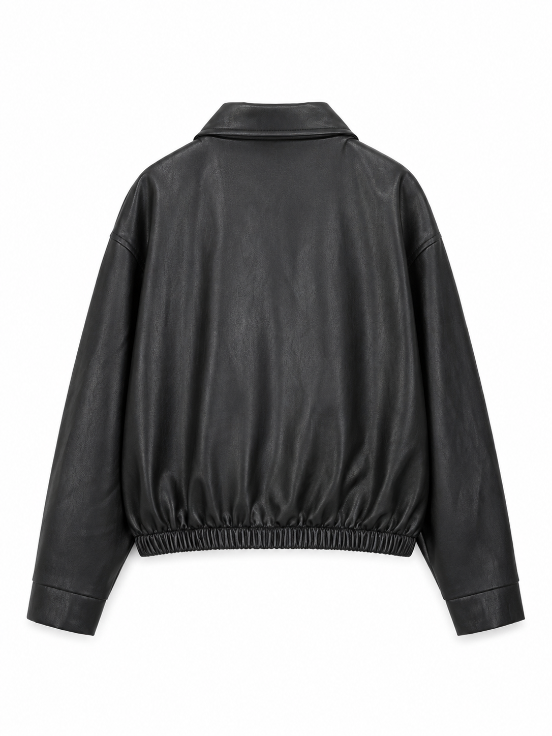 Faux Leather Jacket with Chest Pocket | Casual Style
