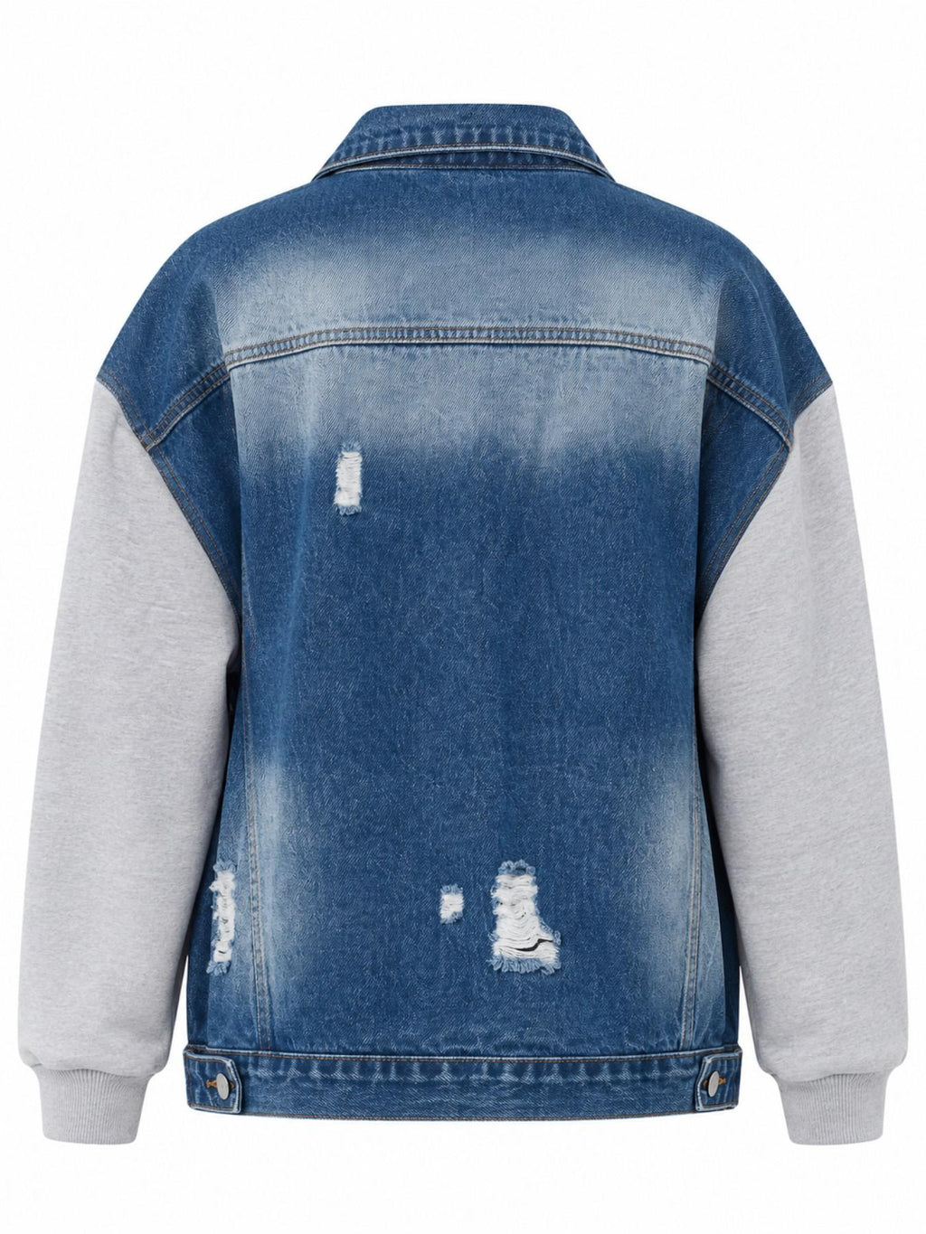 Giacca in Denim con Maniche Felpa | Stile Casual