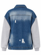 Giacca in Denim con Maniche Felpa | Stile Casual