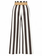 Pantaloni a Righe Verticali con Gamba Larga | Stile Casual