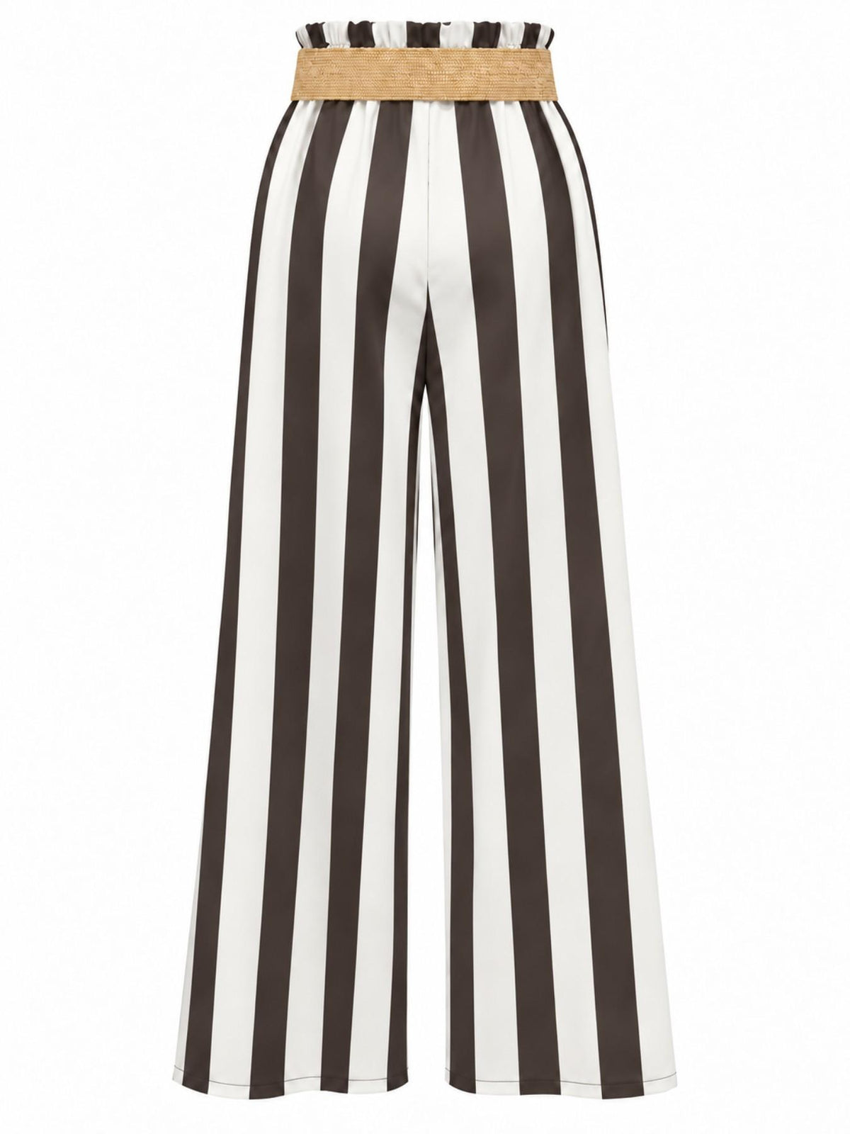Pantaloni a Righe Verticali con Gamba Larga | Stile Casual