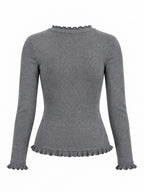 Maglia Slim a Maniche Lunghe con Girocollo | Stile Casual