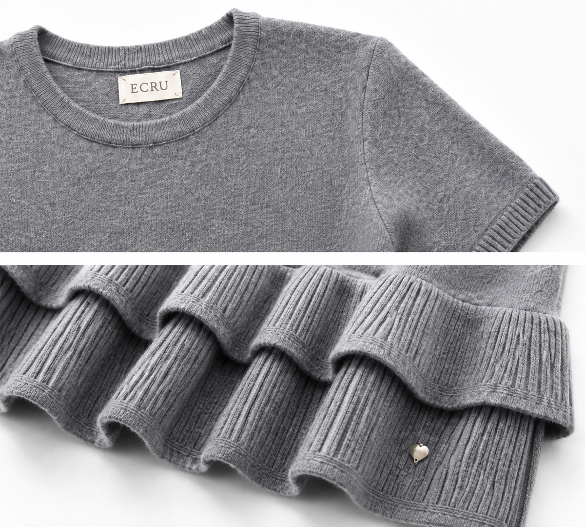 Abito a Maglia con Orlo a Balze | Stile Casual