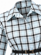 Abito Camicia a Quadri con Cintura | Stile Casual