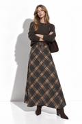 Gonna Midi a Quadri con Cintura | Stile Casual