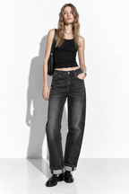 Jeans a Vita Alta con Gamba Dritta | Stile Casual