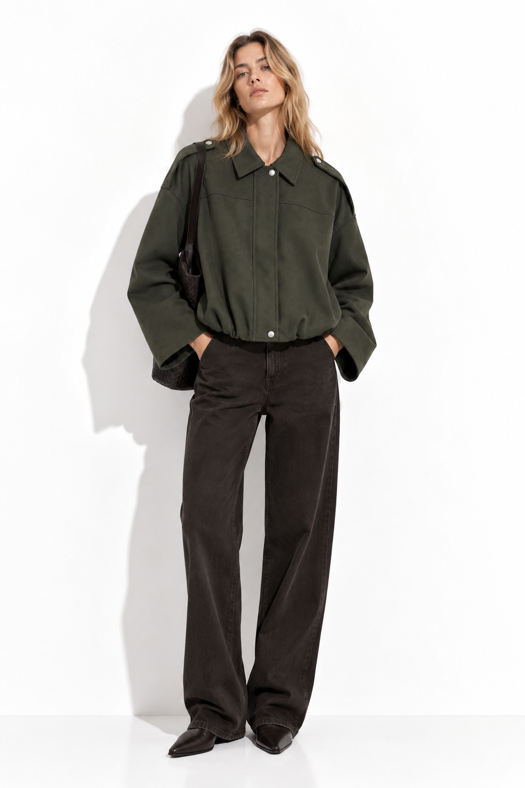 Giacca Pilota in Finta Pelle Scamosciata | Stile Casual