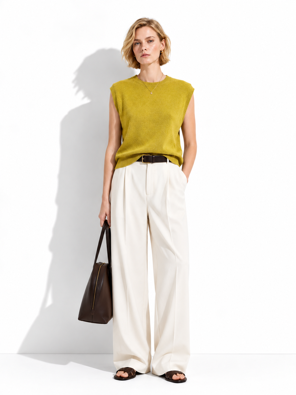 Maglia Loose Senza Maniche con Girocollo | Stile Casual