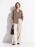 Checkered Shirt with Collar and Buttons | Casual Style
