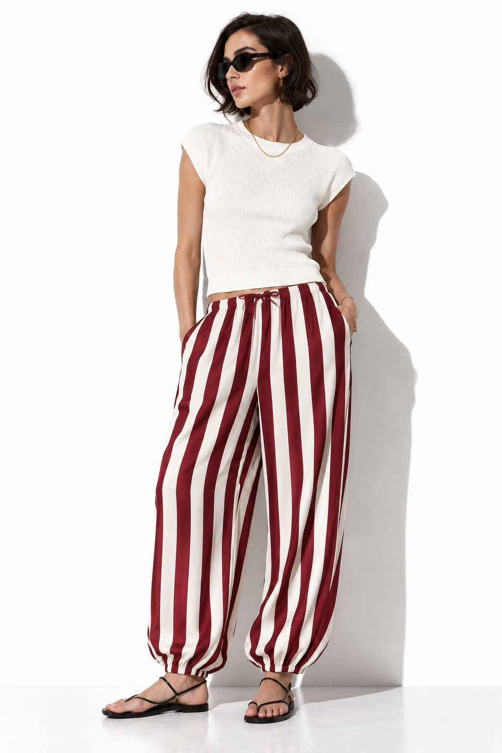 Pantaloni Harem a Righe | Look Estivo Casual