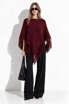 Maglia a Mantella con Frange | Stile Casual