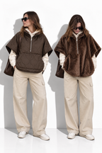 Cappa Reversibile Trapuntata in Peluche | Stile Chic