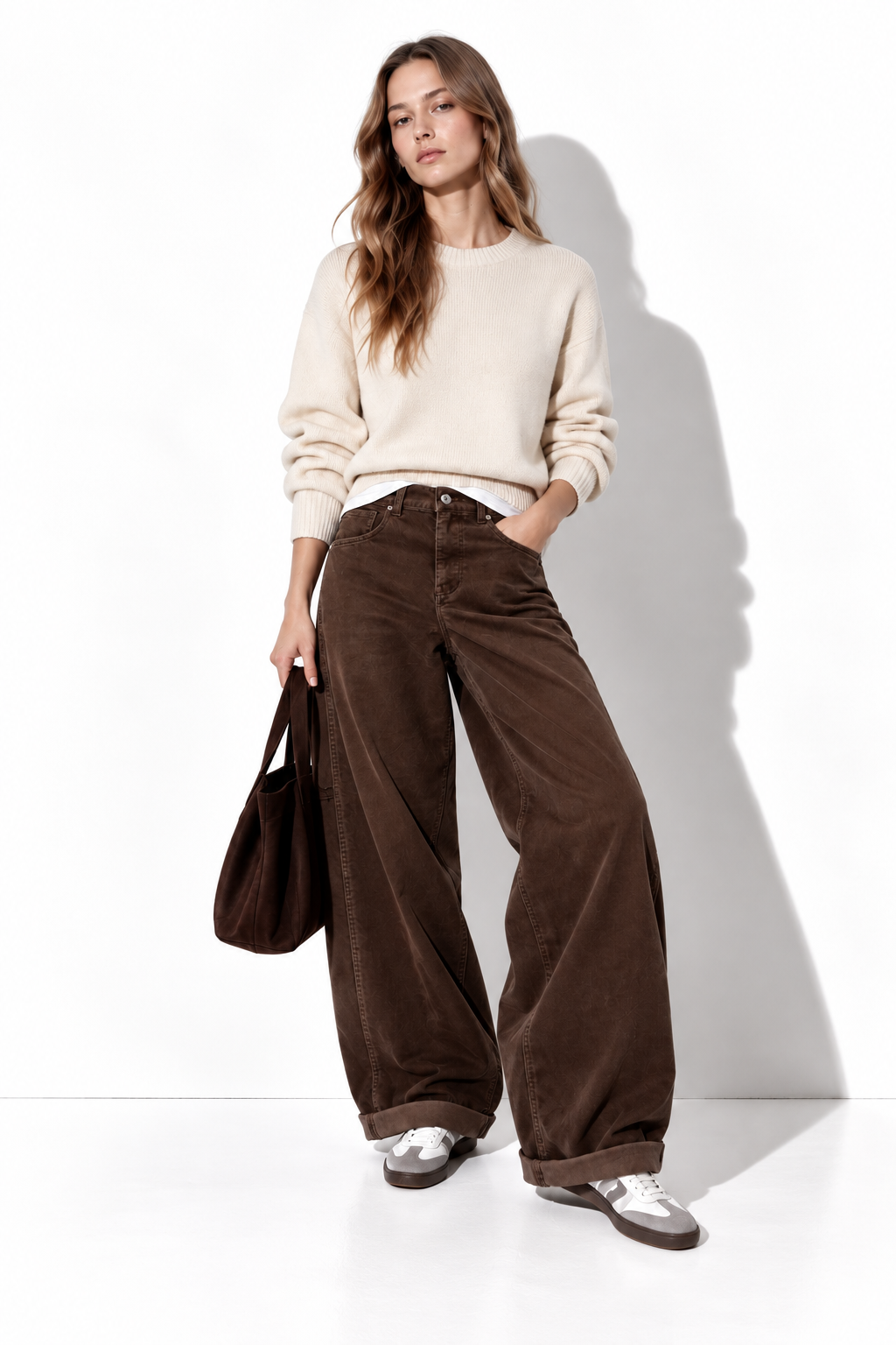 Jeans a Vita Alta con Gamba Larga | Stile Casual