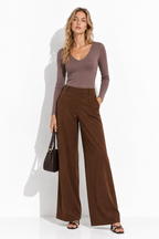 Tuta a Costine Maniche Lunghe con Girocollo | Basic Slim