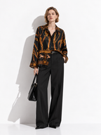 Baroque Print Shirt with Horse | Elegant Style