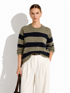 Maglia a Righe con Scollo Rotondo e Maniche Lunghe | Stile Casual