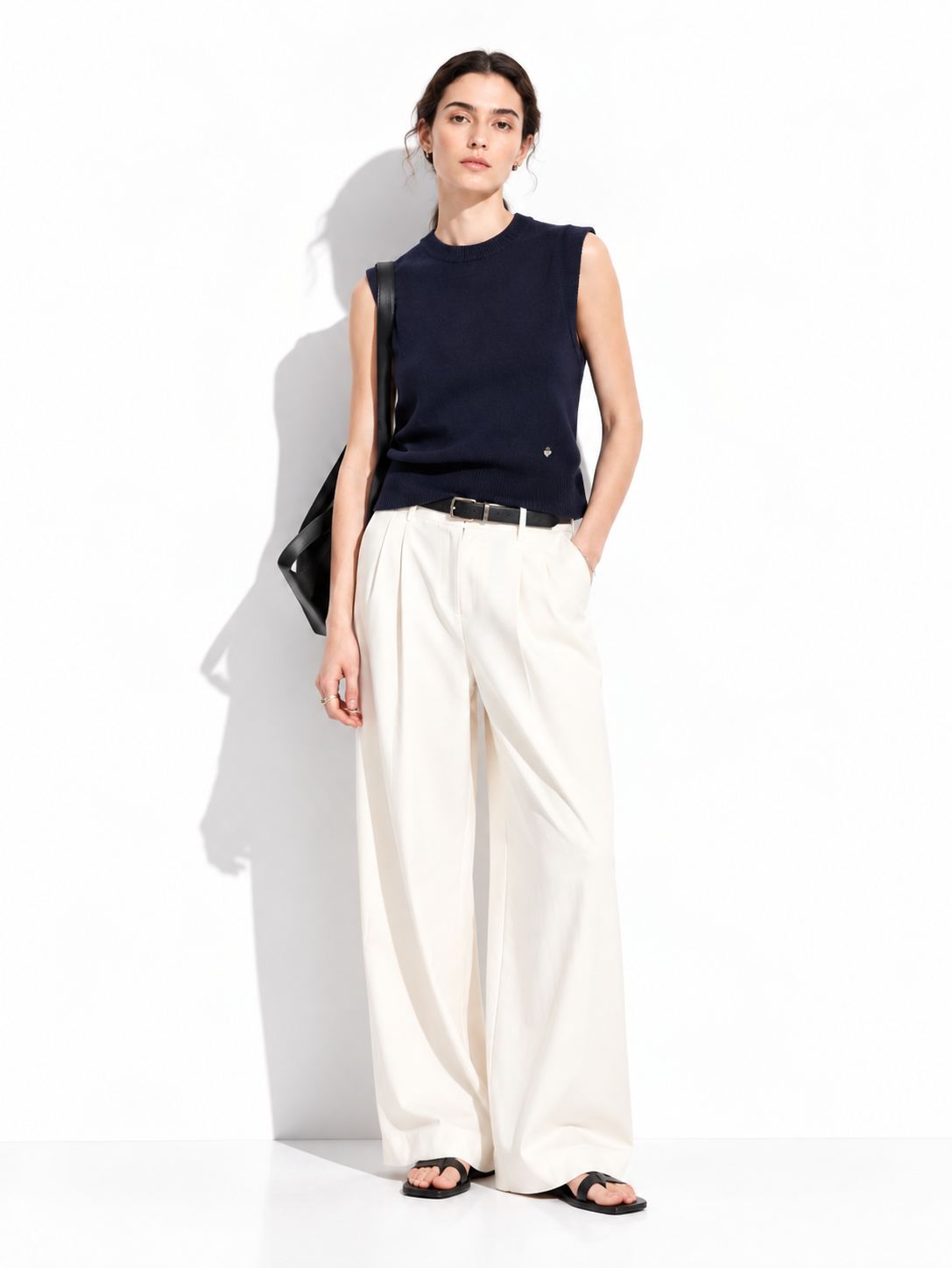 Top a Maglia Senza Maniche con Girocollo | Stile Casual