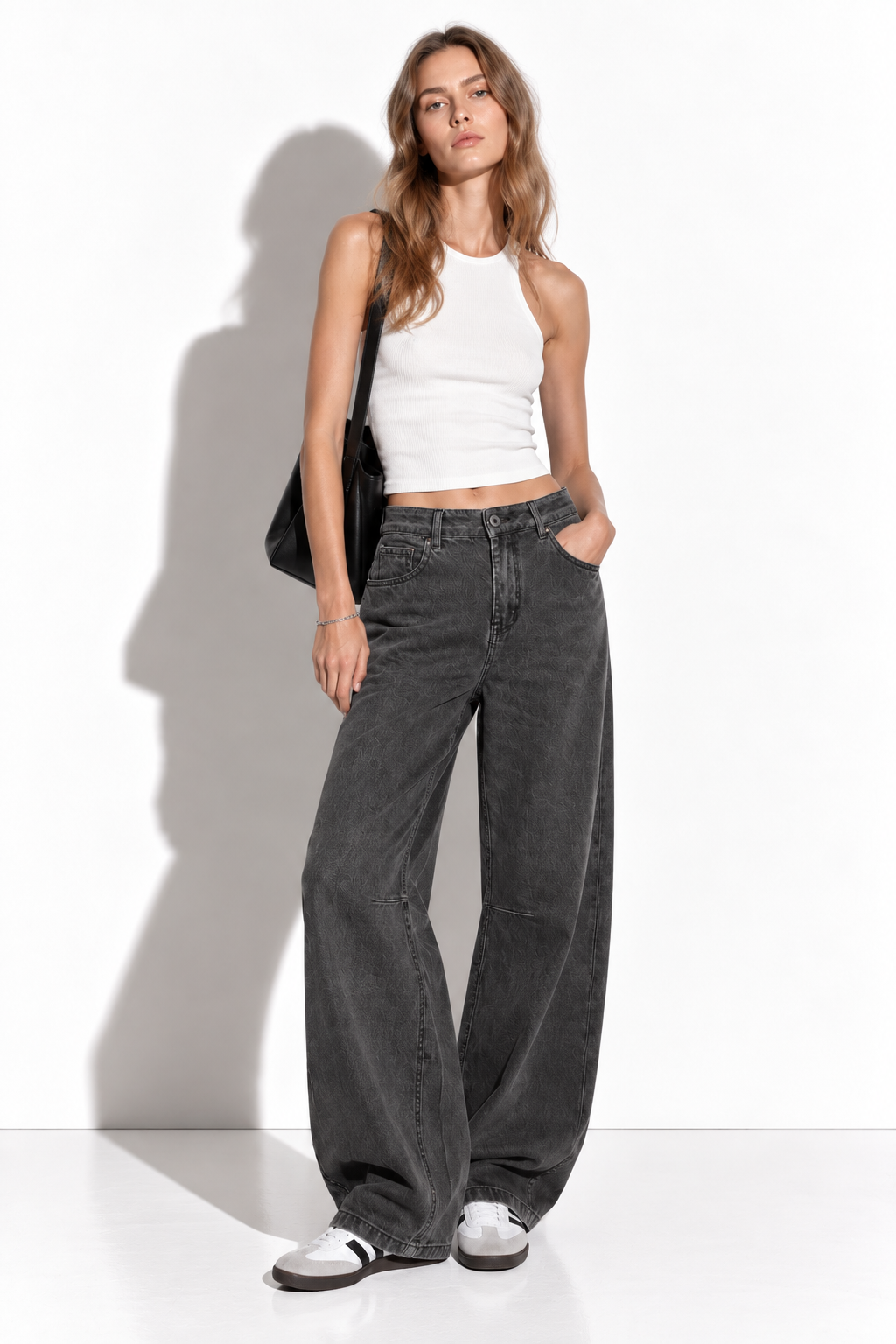 Jeans a Vita Alta con Gamba Larga | Stile Casual