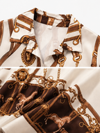 Baroque Print Shirt with Horse | Elegant Style