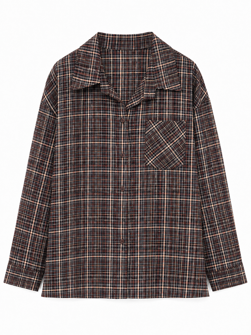 Camicia a Quadri con Tasca e Bottoni | Stile Casual