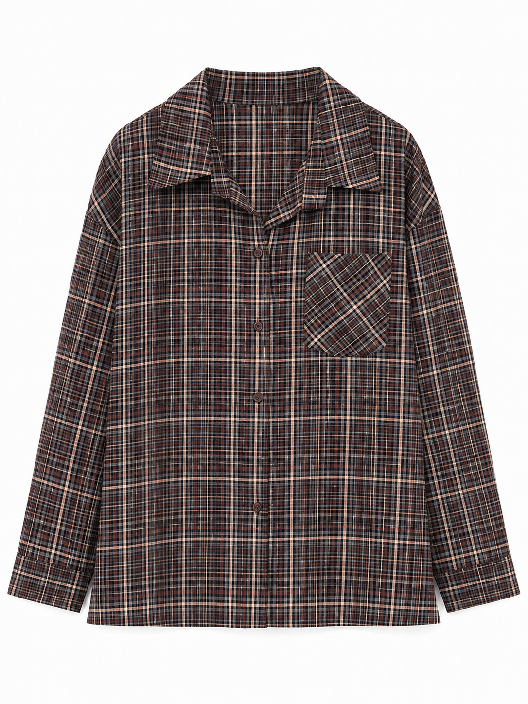 Camicia a Quadri con Tasca e Bottoni | Stile Casual