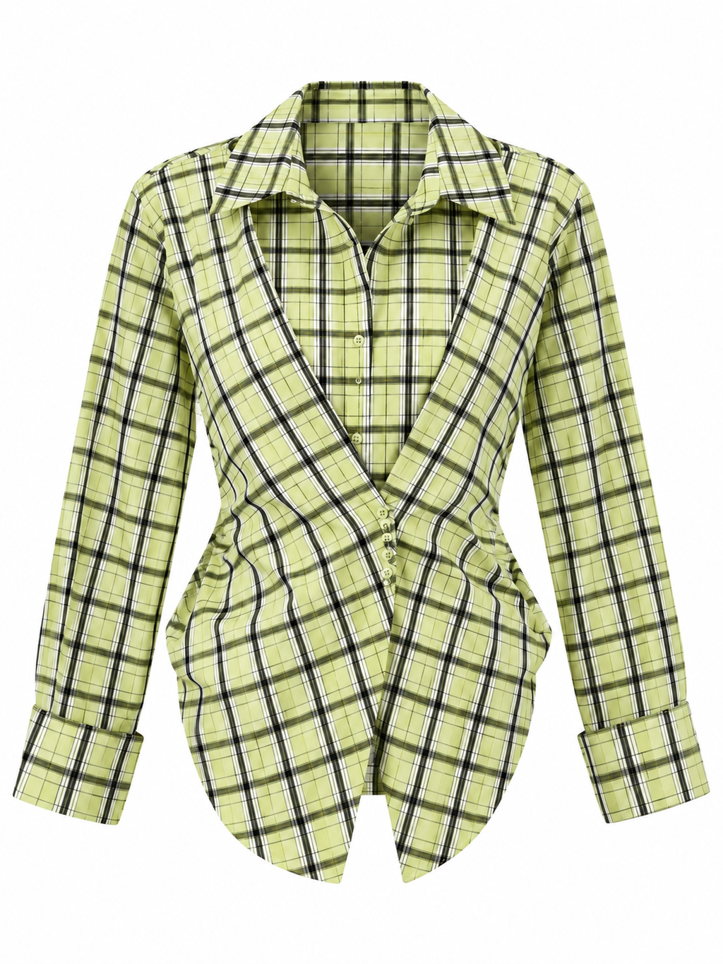 Camicia a Quadri con Arricciatura in Vita | Stile Casual