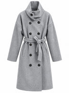 Cappotto Lungo Doppiopetto con Cintura | Stile Elegante