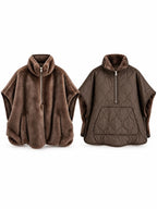 Cappa Reversibile Trapuntata in Peluche | Stile Chic