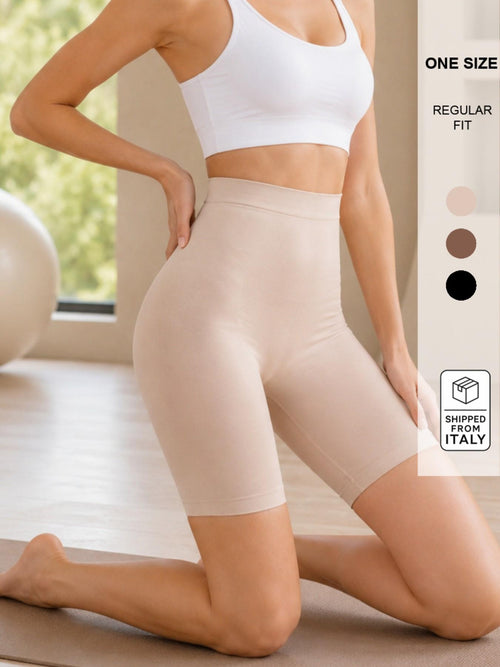 UC Women's Nude High-Waisted Seamless Shaping Shorts, High Elastic Yoga Pant, Anti-Rash Comfortable Innerwear, Safe and Stylish